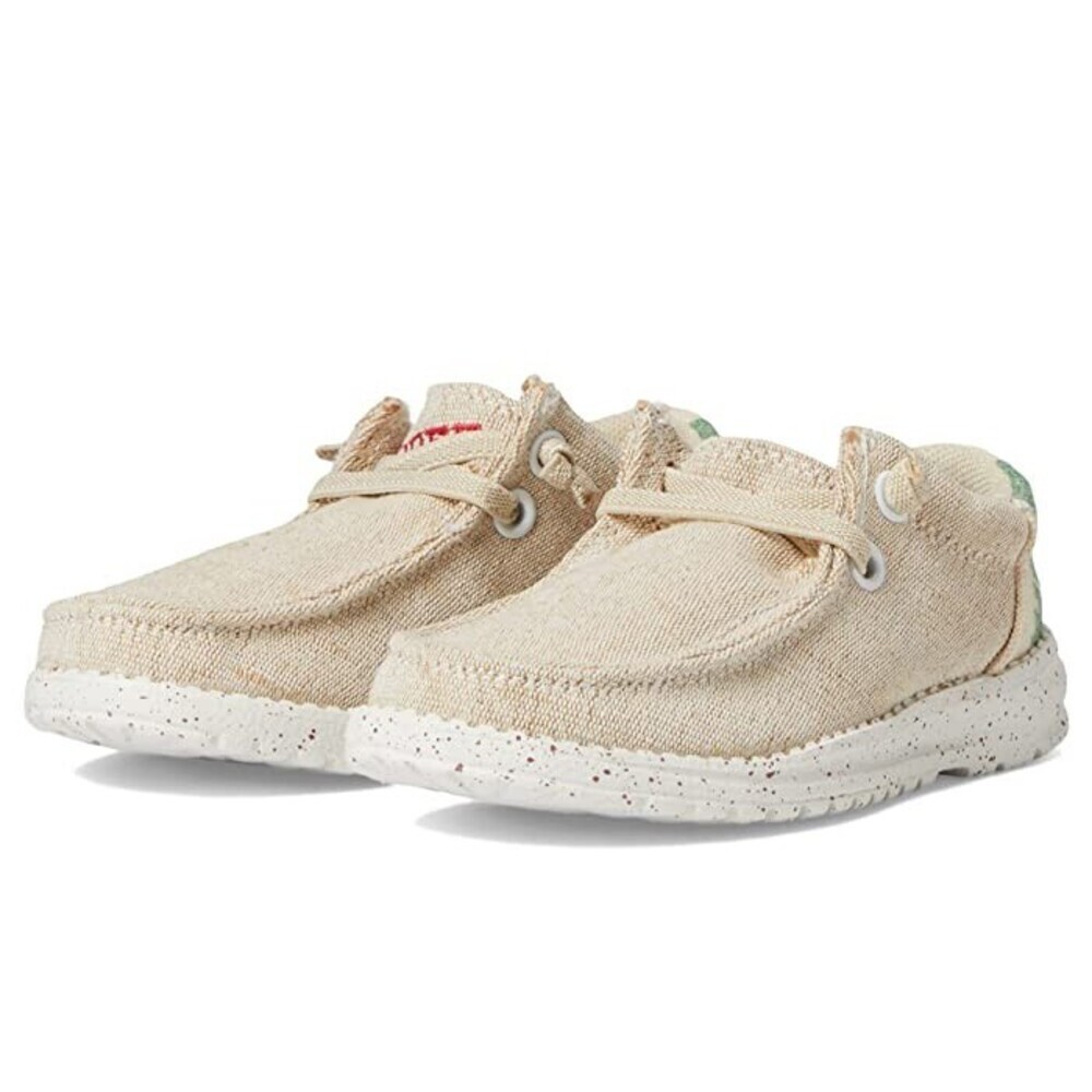 Roper Hang Loose Kids US 3 Tan Stretch Lace Slip On Moc Toe Casual Shoes JOBB992